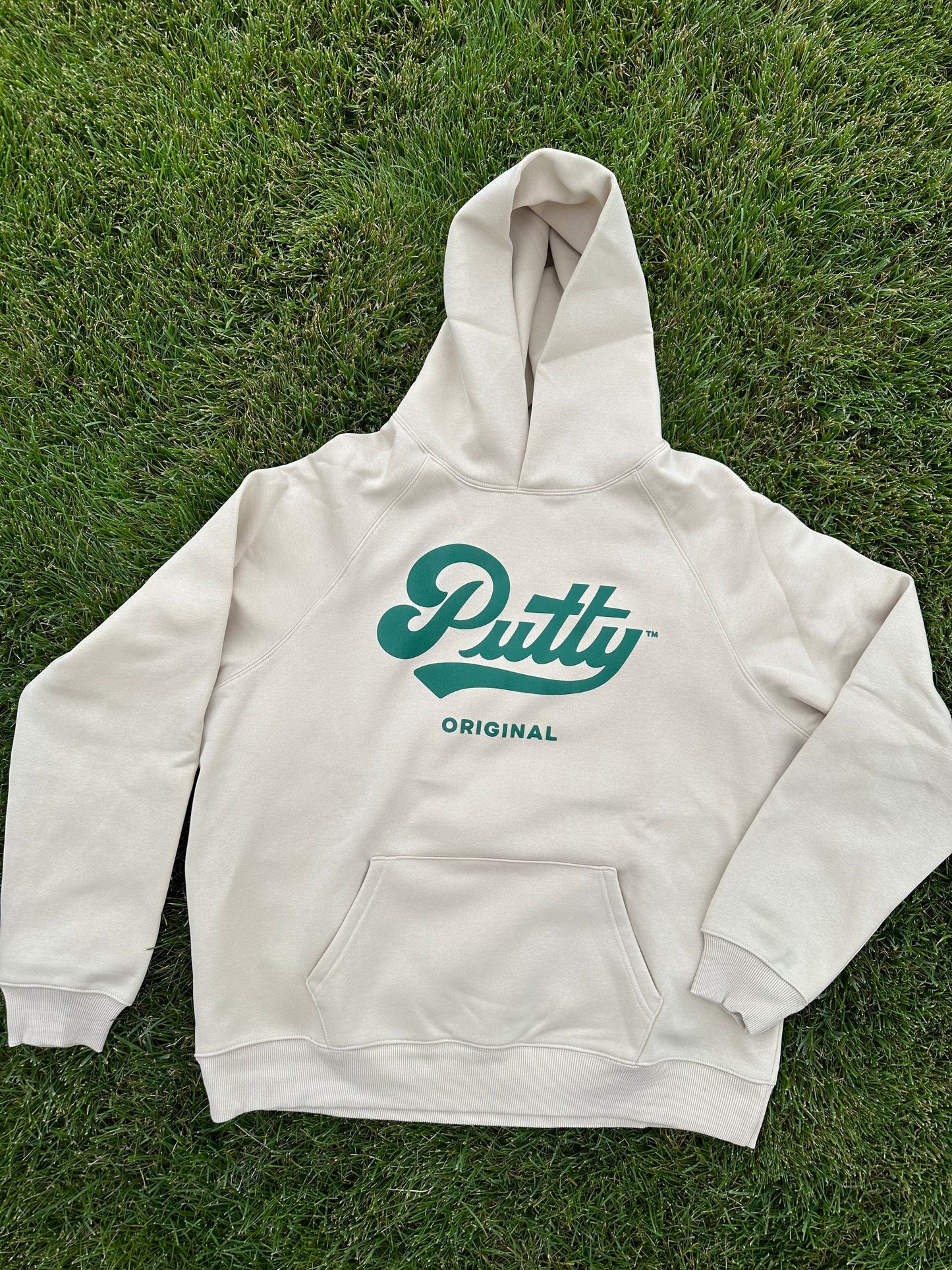 Original Hood E (Khaki/ Putting Green Plush Hoodie)