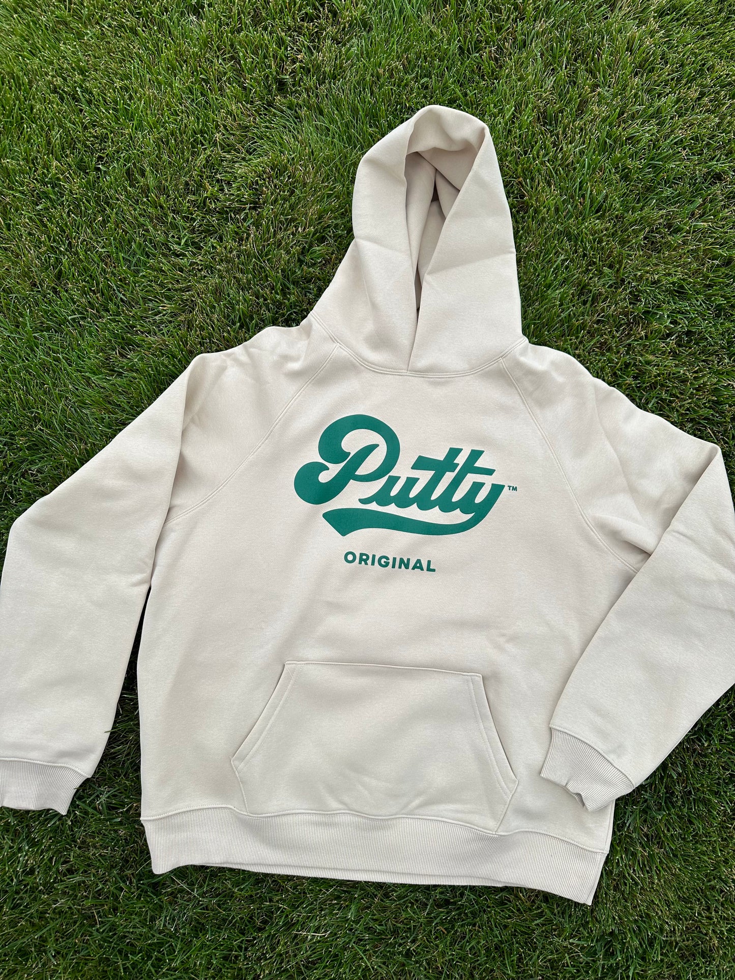 Original Hood E (Khaki/ Putting Green Plush Hoodie)